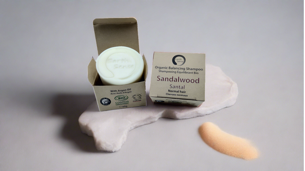 Organic Certified Balancing Solid Shampoo - Sandalwood - Normal & all Hair Types 60g