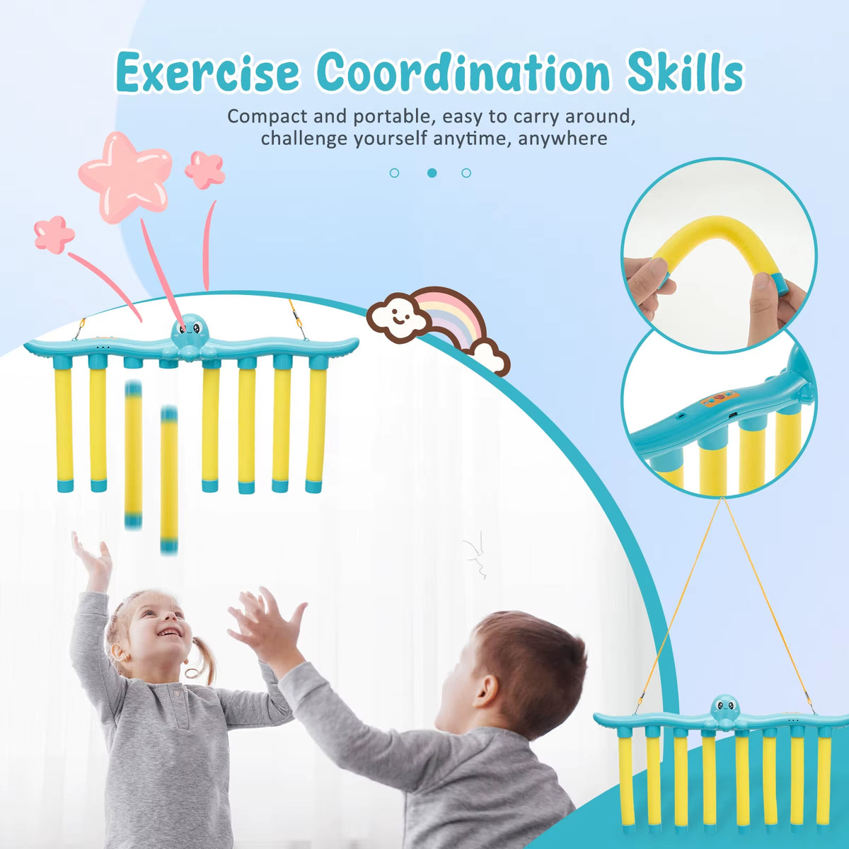 Challenge Falling Sticks Game Kids Stick Catching Toy Training Reaction Hand Eye Educational Parent-Child Interactive Toy Sports